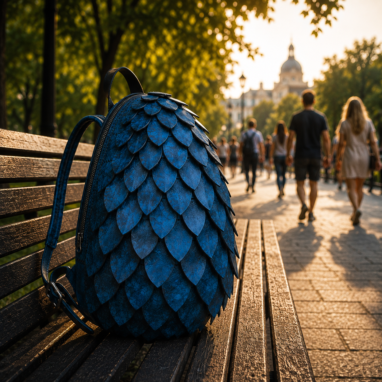 RUCSAC "OU DE DRAGON" DIN PIELE NATURALA - imagine 3