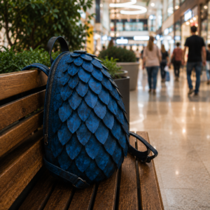 Alternative view of RUCSAC "OU DE DRAGON" DIN PIELE NATURALA