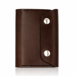 PORTOFEL COMPACT CU DOUA CAPSE DIN PIELE NATURALA