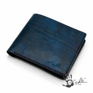 Alternative view of PORTOFEL DIN PIELE NATURALA – BLUE NAVY